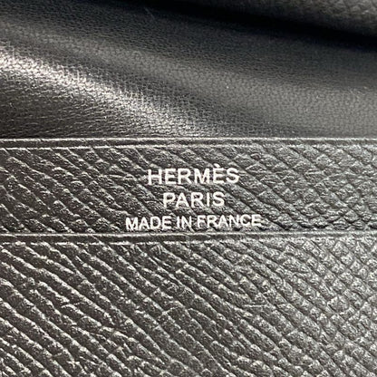 Hermes Coin Case Bearn Black New Shape Hardware Silver Hardware
