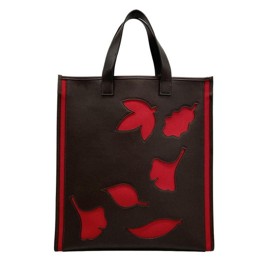 Hermes Petite Ash Tote Bag Dark Brown And Red Petite Ash
