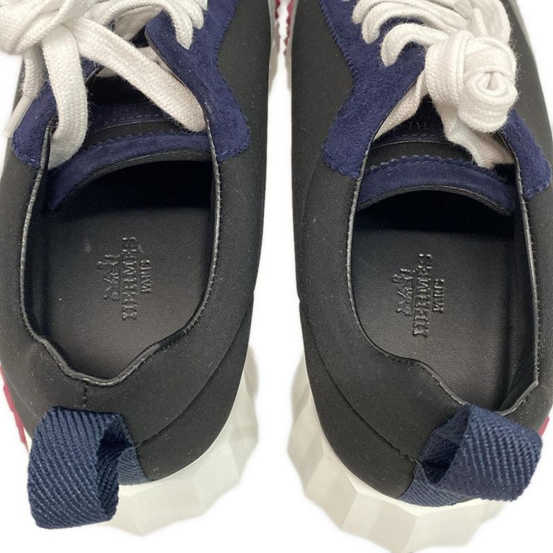 Hermes Sneakers 37 Women's Bouncing Black X Grey X Multi