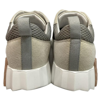 Hermes Sneakers 37.5 Women's Bouncing Gray Ivory And Beige Mesh