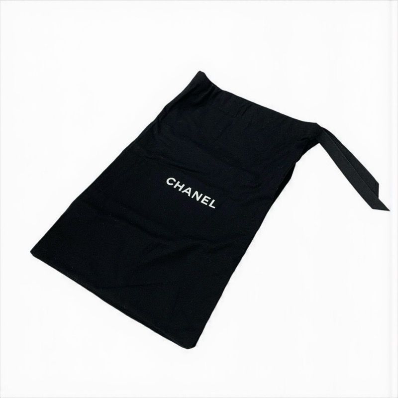 Chanel Flat Shoes Leather Fabric Black Coco Mark Ballet Shoes Mary Jane