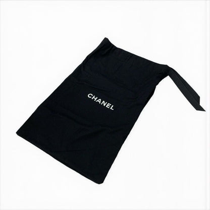 Chanel Flat Shoes Leather Fabric Black Coco Mark Ballet Shoes Mary Jane