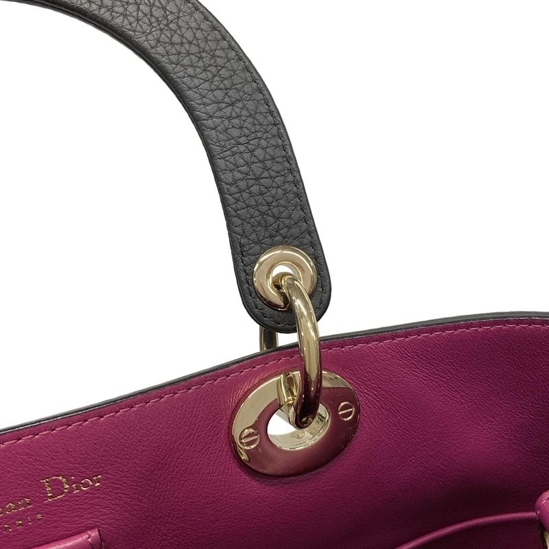 DIOR Christian Dior Tote Bag Diorissimo M09010trl M900 Black Leather