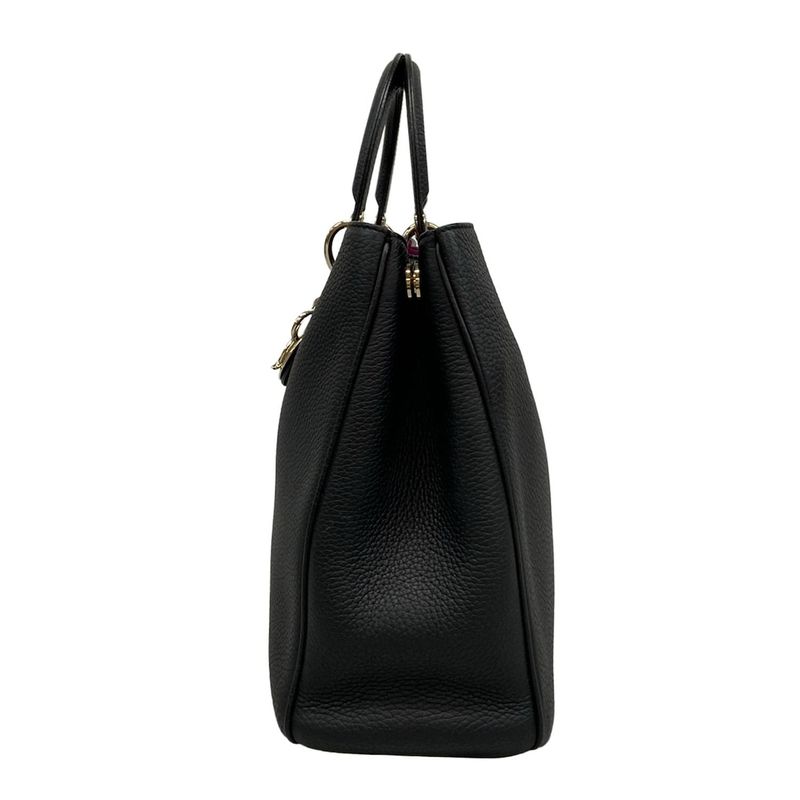 DIOR Christian Dior Tote Bag Diorissimo M09010trl M900 Black Leather