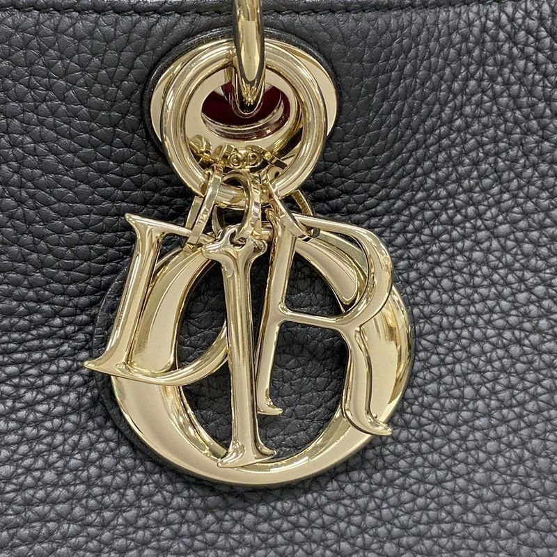 DIOR Christian Dior Tote Bag Diorissimo M09010trl M900 Black Leather