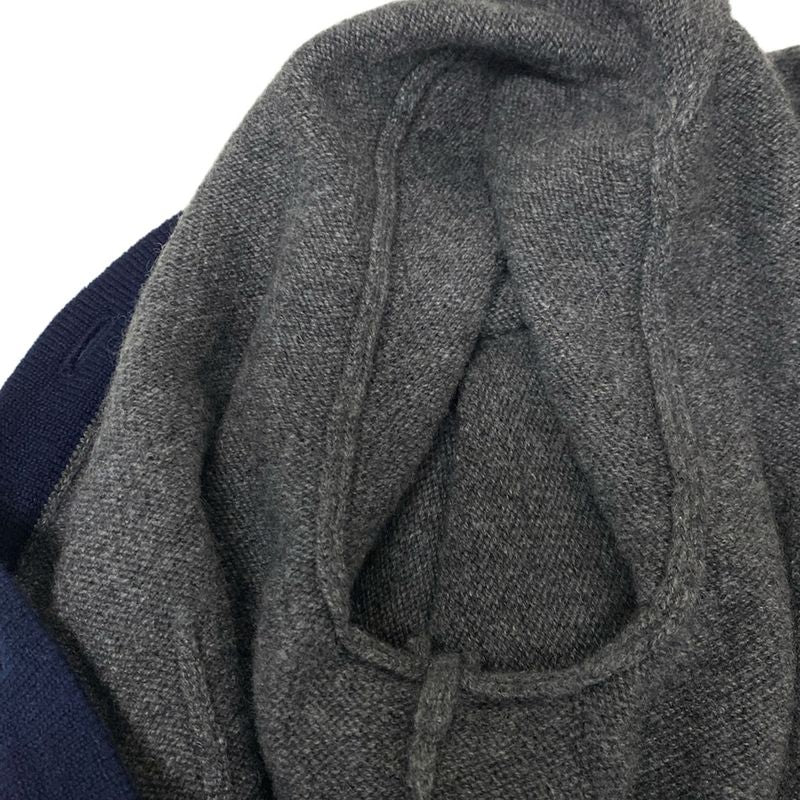 Chanel Cardigan Size 42 L Women - P59182 Grey And Dark Navy Long Sleeves 2018