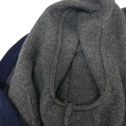 Chanel Cardigan Size 42 L Women - P59182 Grey And Dark Navy Long Sleeves 2018