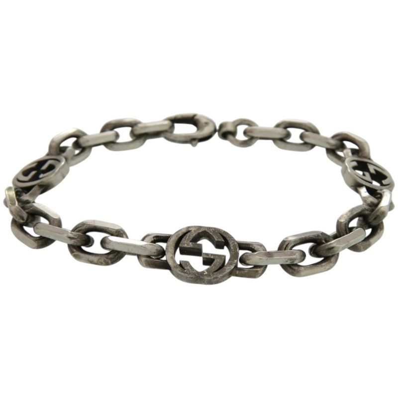Gucci Interlocking Chain Silver 925 Silver Bracelet 1081 Gucci