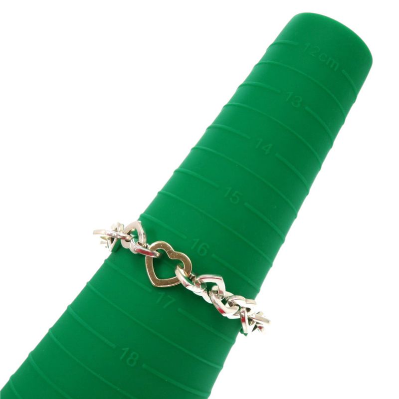 Tiffany & Co Heart Link 18k Yellow Gold Silver 925 Bracelet Accessory 1075