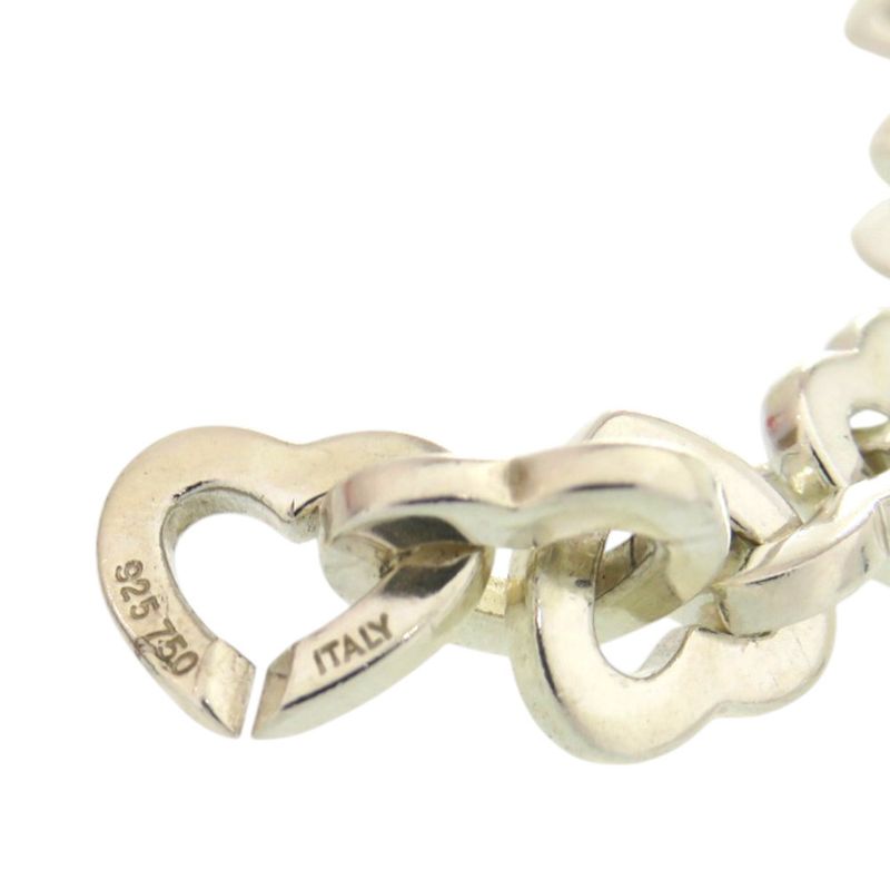 Tiffany & Co Heart Link 18k Yellow Gold Silver 925 Bracelet Accessory 1075