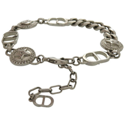 Dior Chain Bracelet Etoile CD Logo Motif Metal Silver Bracelet 1107 Dior