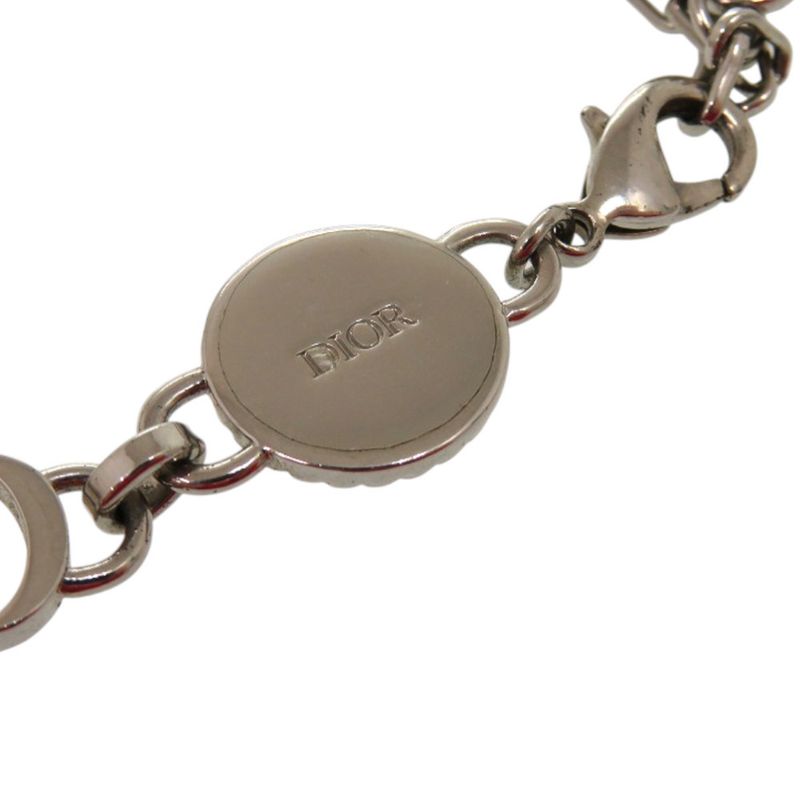 Dior Chain Bracelet Etoile CD Logo Motif Metal Silver Bracelet 1107 Dior