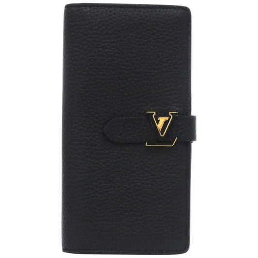 Louis Vuitton LV Vertical Wallet M81330 Leather Taurillon Leather Noir Black LV