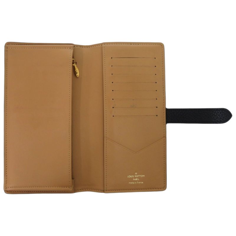 Louis Vuitton LV Vertical Wallet M81330 Leather Taurillon Leather Noir Black LV