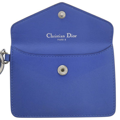 Christian Dior Neck Pouch Leather Blue Card Case 1422 Christian Dior