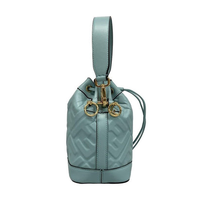 Fendi Handbag Montresor 8bs093-anwt Light Blue Leather