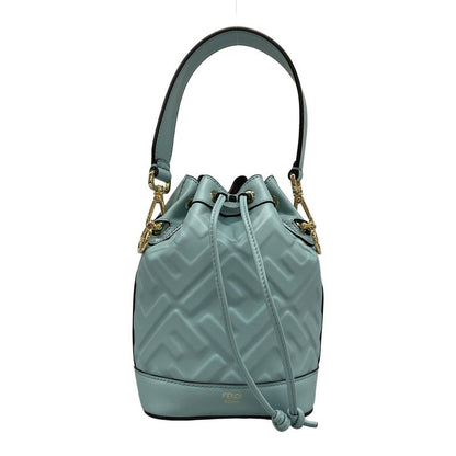 Fendi Handbag Montresor 8bs093-anwt Light Blue Leather
