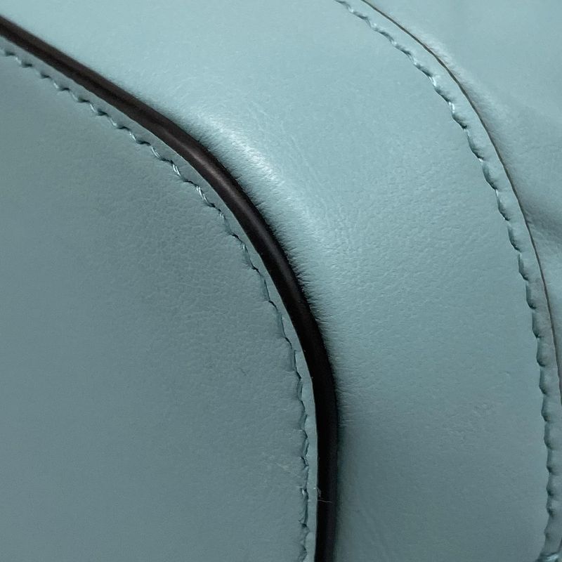 Fendi Handbag Montresor 8bs093-anwt Light Blue Leather