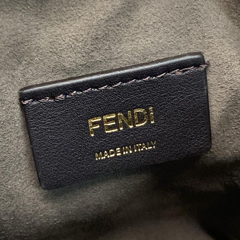 Fendi Handbag Montresor 8bs093-anwt Light Blue Leather