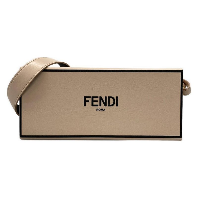 Fendi Shoulder Bag Box Orizontal 8bt340-adp6 Light Pink And Black Leather