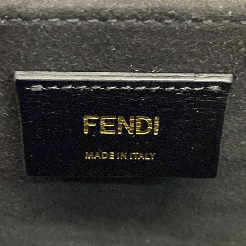 Fendi Shoulder Bag Box Orizontal 8bt340-adp6 Light Pink And Black Leather