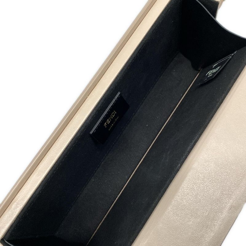 Fendi Shoulder Bag Box Orizontal 8bt340-adp6 Light Pink And Black Leather