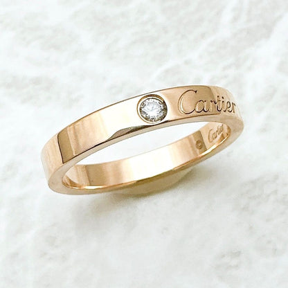 /Popularcartier C De Cartier Diamond Pink Gold Ring 51