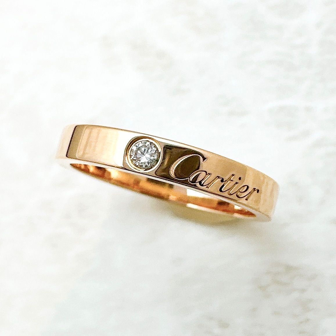 /Popularcartier C De Cartier Diamond Pink Gold Ring 51