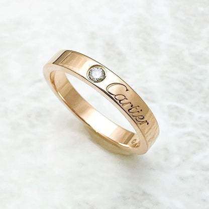 /Popularcartier C De Cartier Diamond Pink Gold Ring 51