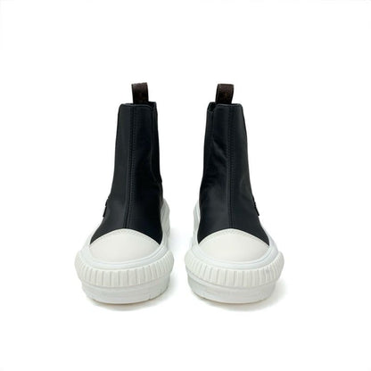 Louis Vuitton Squad Line Monogram Boots Short Shoes Leather Black White