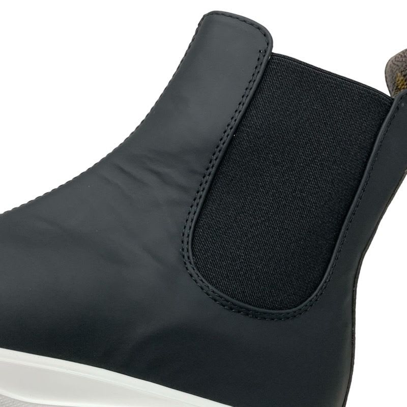 Louis Vuitton Squad Line Monogram Boots Short Shoes Leather Black White