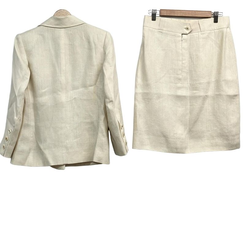 Chanel Skirt Suit Women - 20497 Ivory Linen