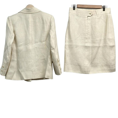 Chanel Skirt Suit Women - 20497 Ivory Linen