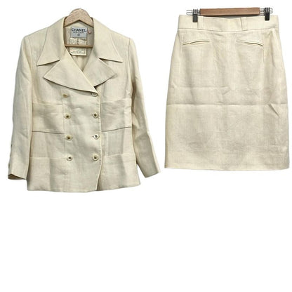 Chanel Skirt Suit Women - 20497 Ivory Linen