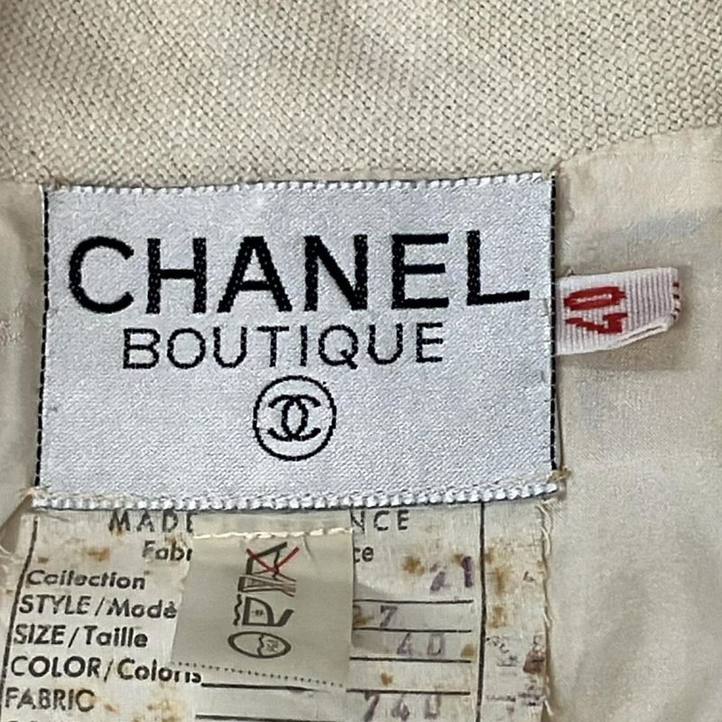 Chanel Skirt Suit Women - 20497 Ivory Linen