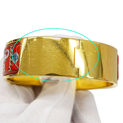 Hermes Bangle Women'S Brand Location Email Gm Gold Red Bracelet Accessory