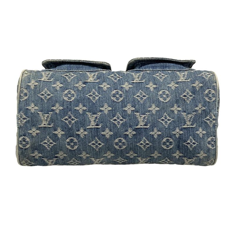 Louis Vuitton Handbag Monogram Denim Neo Speedy M95019 Blue Cotton Leather