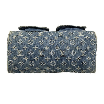 Louis Vuitton Handbag Monogram Denim Neo Speedy M95019 Blue Cotton Leather