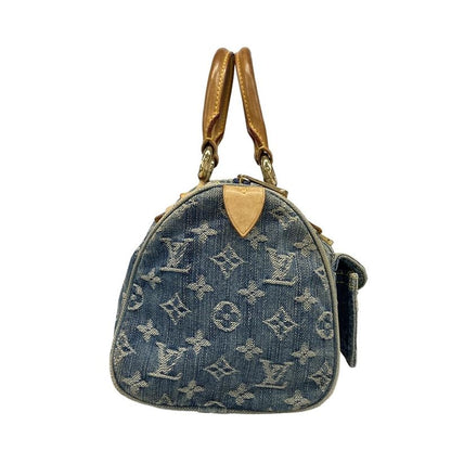 Louis Vuitton Handbag Monogram Denim Neo Speedy M95019 Blue Cotton Leather