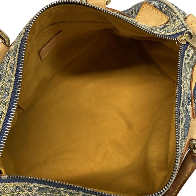 Louis Vuitton Handbag Monogram Denim Neo Speedy M95019 Blue Cotton Leather