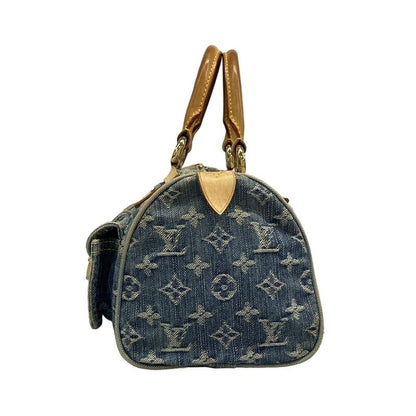Louis Vuitton Handbag Monogram Denim Neo Speedy M95019 Blue Cotton Leather