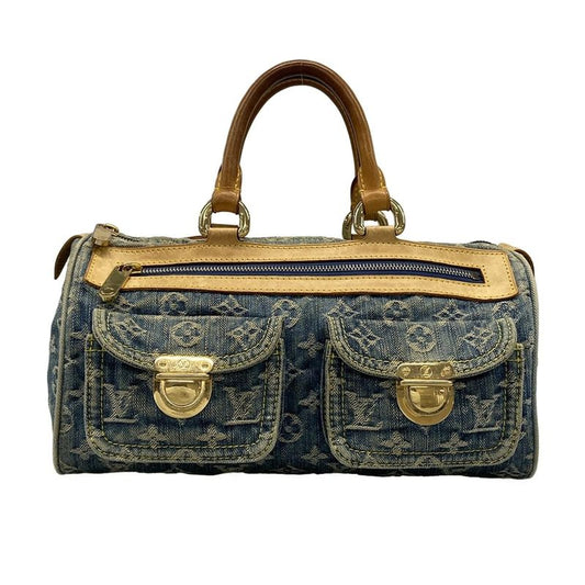 Louis Vuitton Handbag Monogram Denim Neo Speedy M95019 Blue Cotton Leather