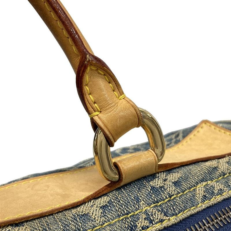 Louis Vuitton Handbag Monogram Denim Neo Speedy M95019 Blue Cotton Leather