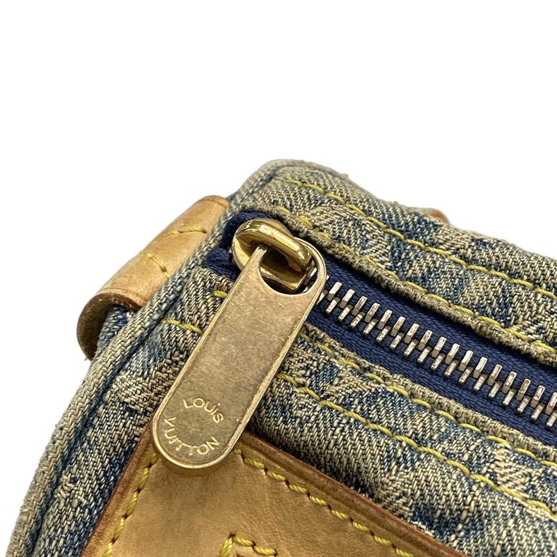 Louis Vuitton Handbag Monogram Denim Neo Speedy M95019 Blue Cotton Leather