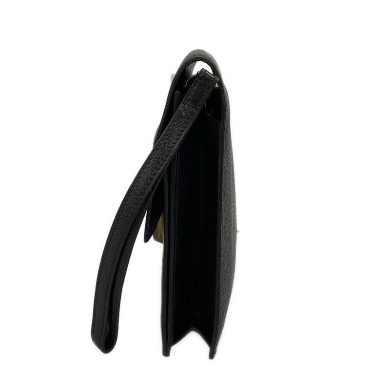 Hermes Second Bag Pochette Jet Black Gold Hardware Leather