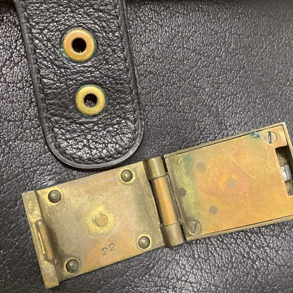 Hermes Second Bag Pochette Jet Black Gold Hardware Leather