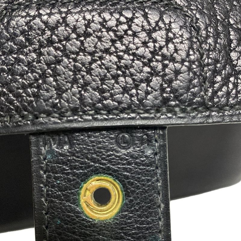 Hermes Second Bag Pochette Jet Black Gold Hardware Leather