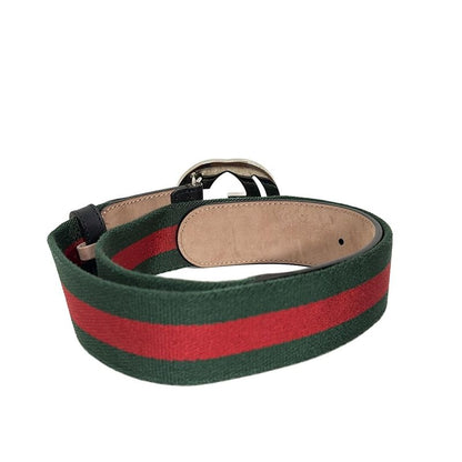 Gucci Belt 80 32 - 411924 Green X Red X Multi Interlocking G Sherry (web)