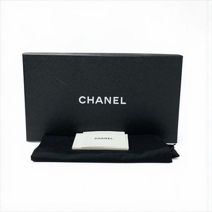 Chanel Sandals Shoes Leather Black Gold Coco Mark Logo Turnlock Velcro