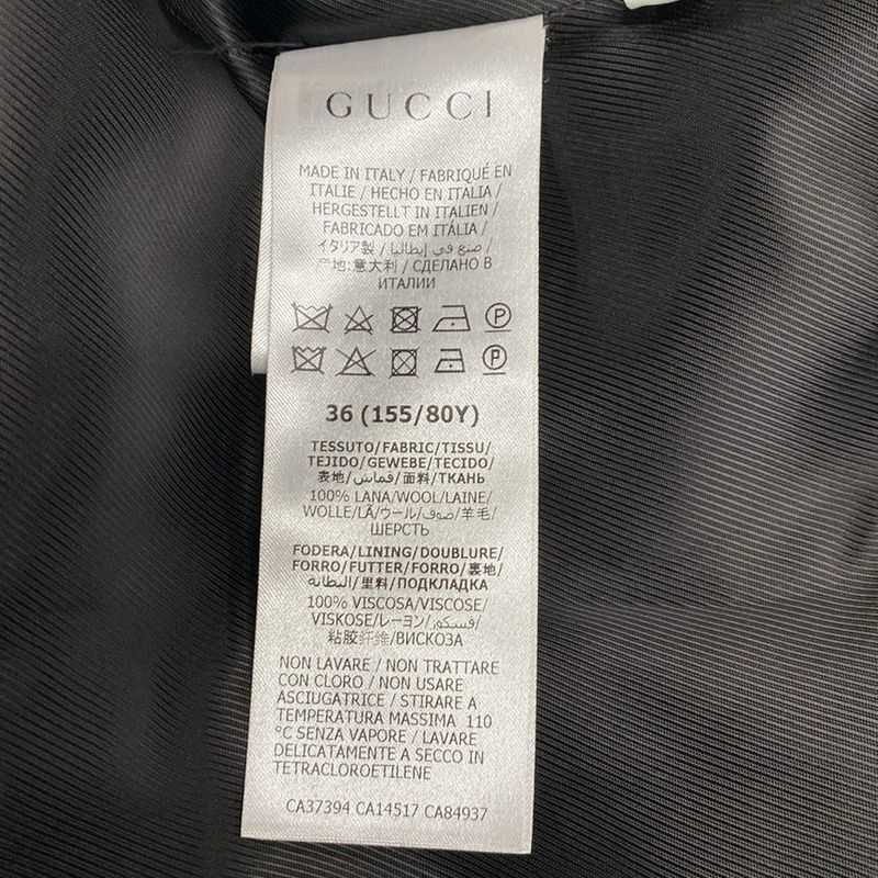 Gucci Coat Size 36 S Women - 626300 Zhw03 Black Long Sleeves Interlocking G